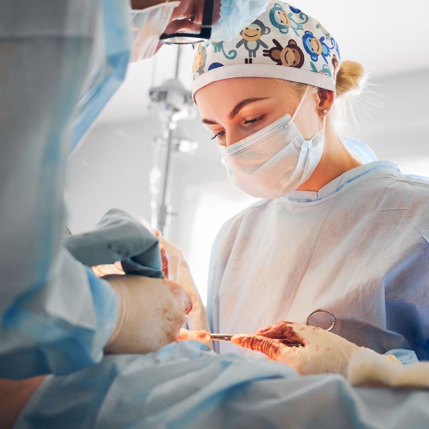 Doctor treating a patient