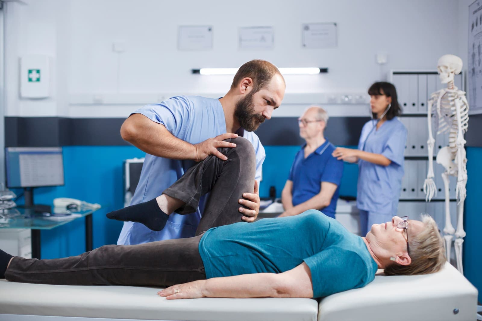 Doctor examining patient