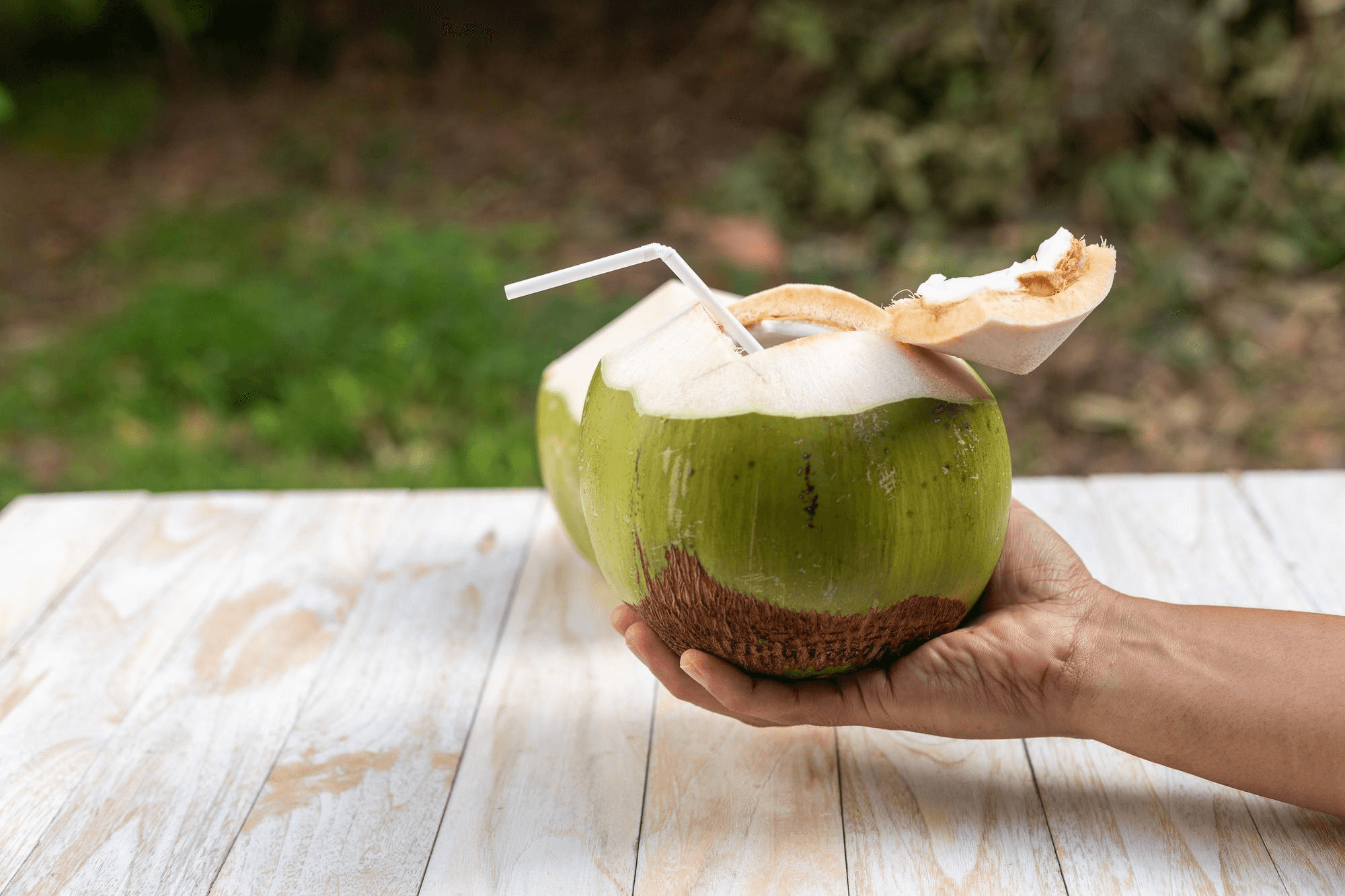 A refreshing coconut water — a natural choice for pregnancy, helping support hydration and healthy digestion.