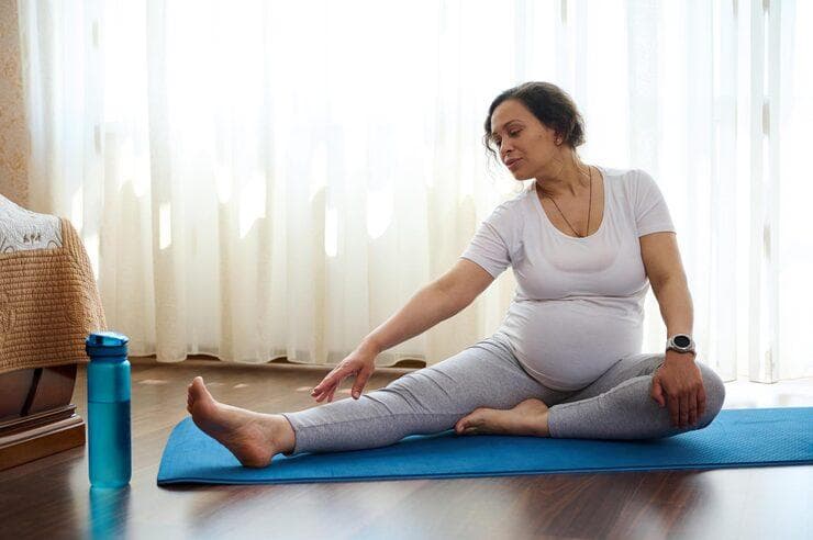 Woman exercising.